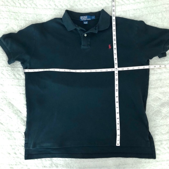 Polo Ralph Lauren Navy Blue Short Sleeve Polo Shirt Men L - Picture 10 of 10